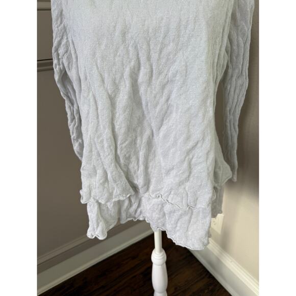 Mj. Watson Gray Pullover Tiered Sweater Sz L 70% Cotton 30% Steel Luxury Knit - Picture 5 of 9